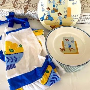 Lemon Apron and Desert Plates